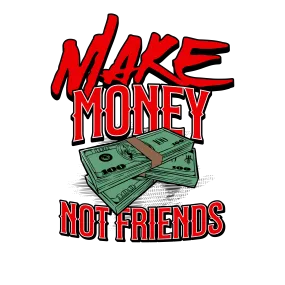 Air Jordan 4 Red Cement - White T-Shirt (MAKE MONEY NOT FRIENDS)