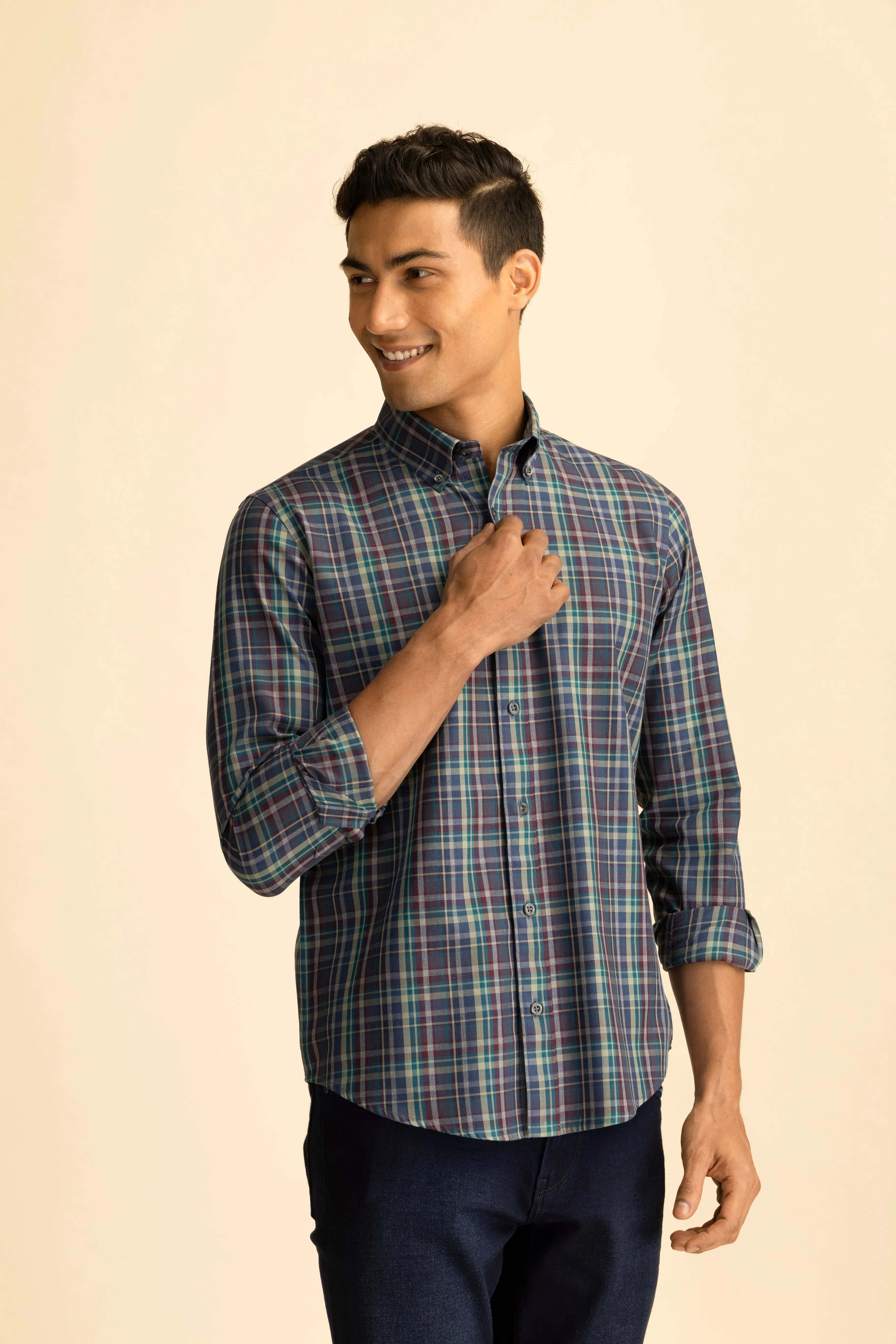 Ares Button-Down Check Shirt