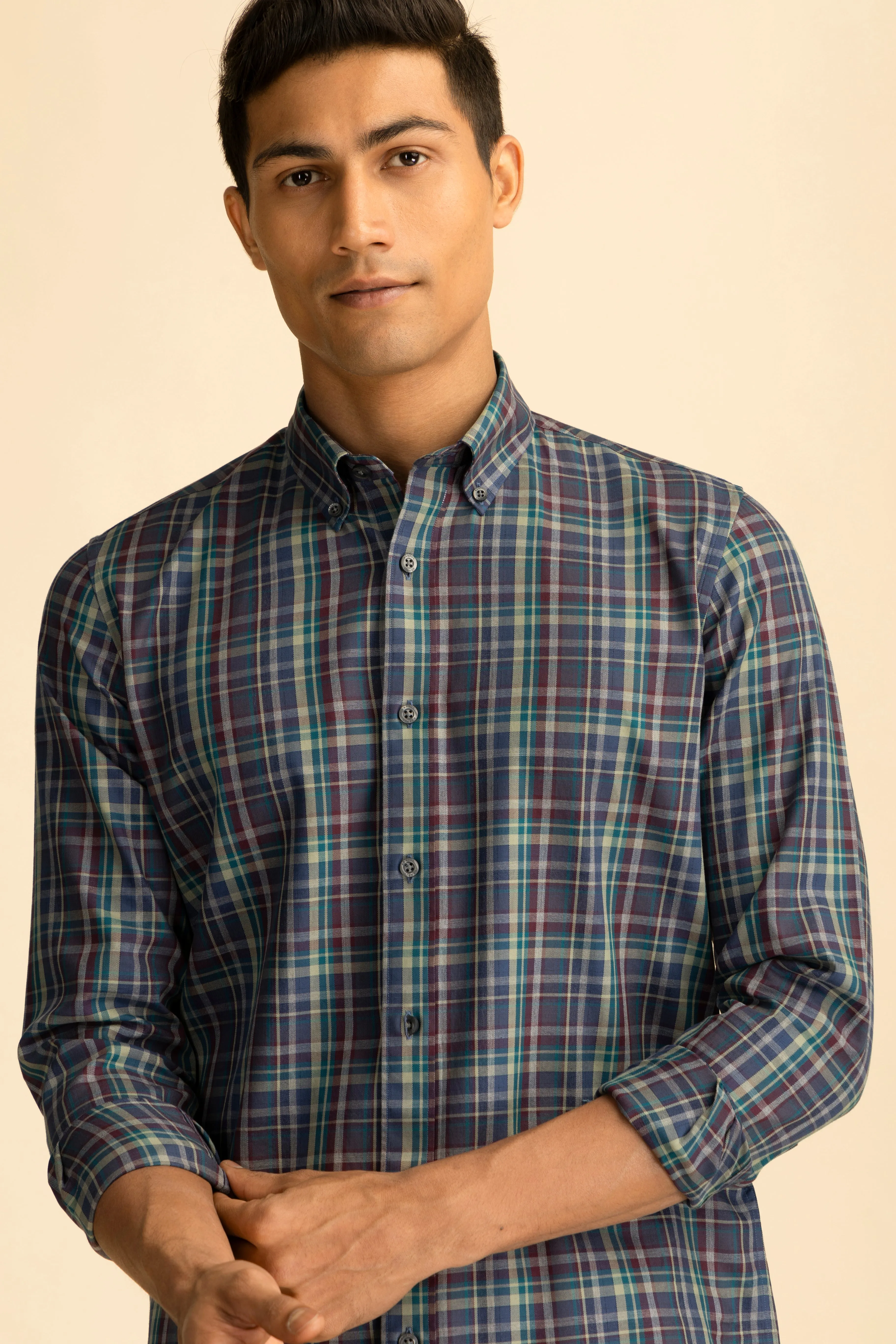 Ares Button-Down Check Shirt