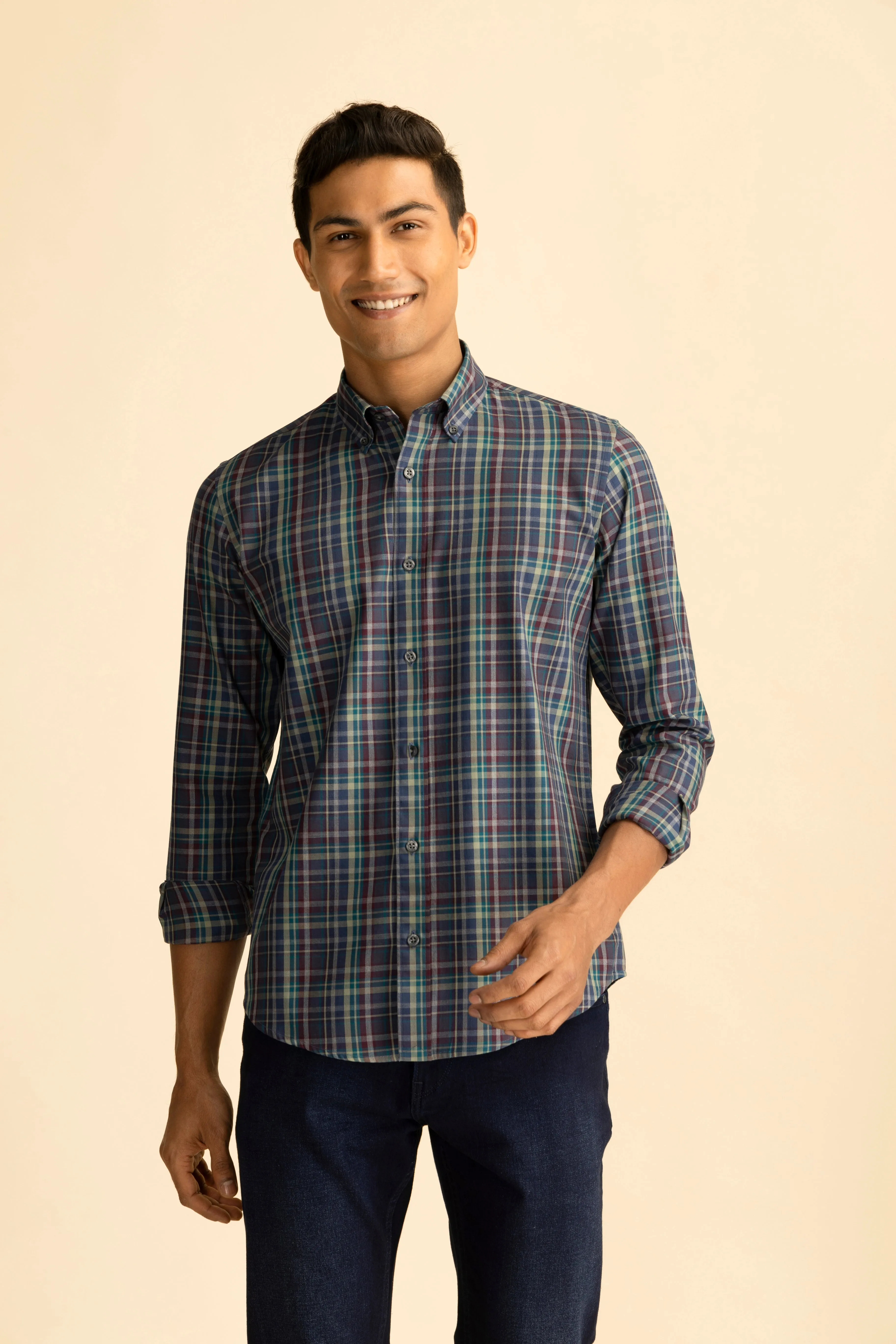 Ares Button-Down Check Shirt