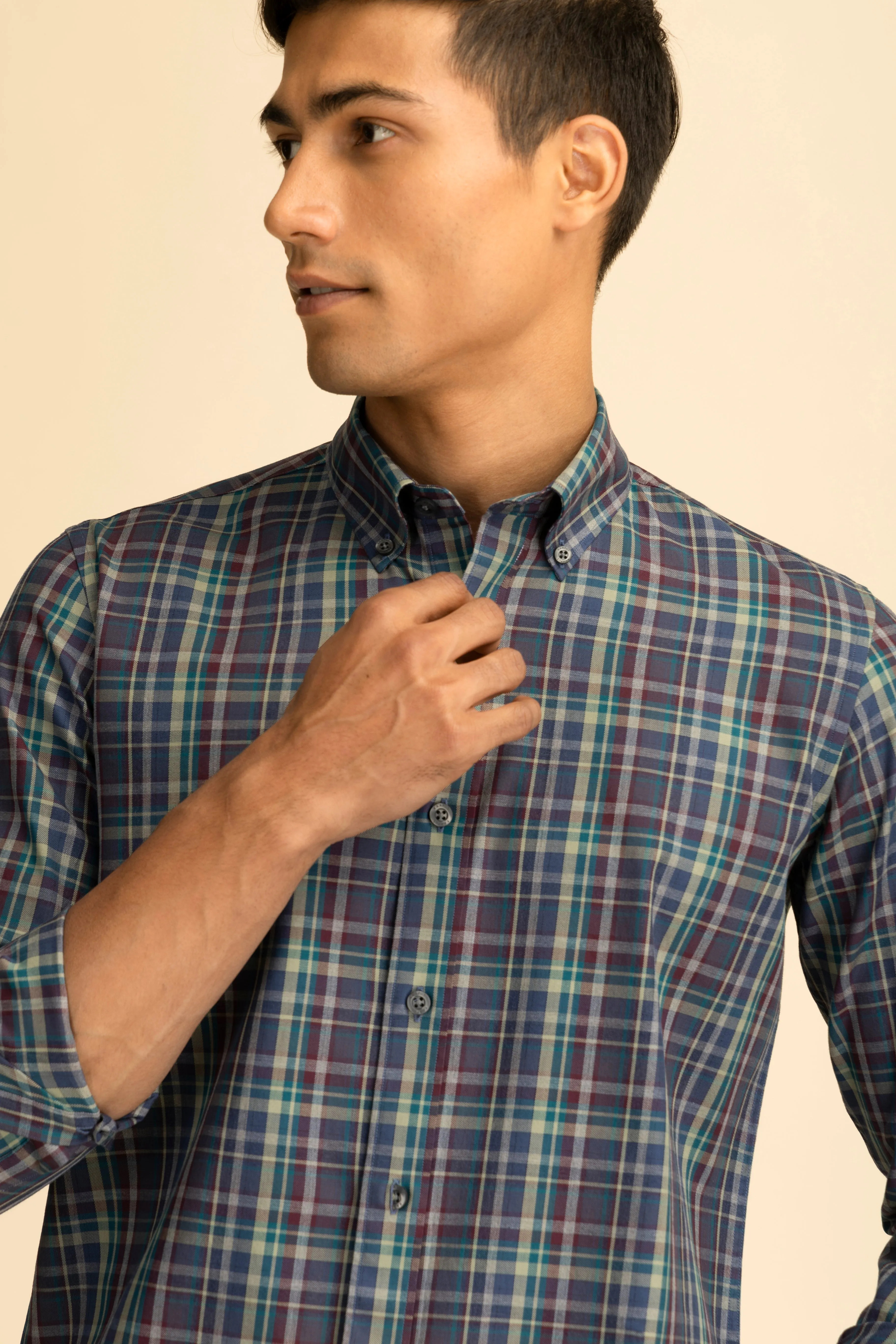 Ares Button-Down Check Shirt