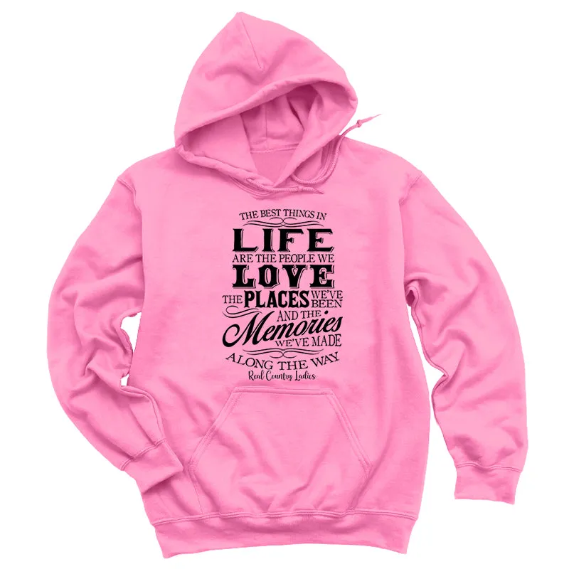 Best Things In Life Black Print Hoodies & Long Sleeves