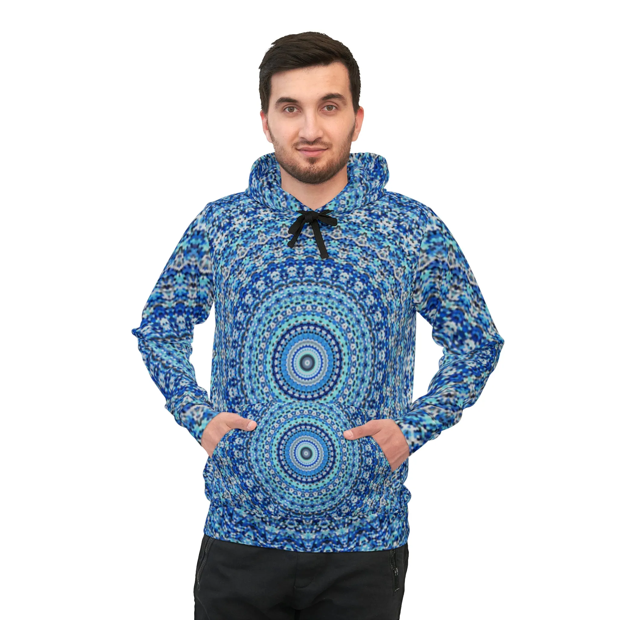 Blue Mandala - Inovax Athletic Hoodie