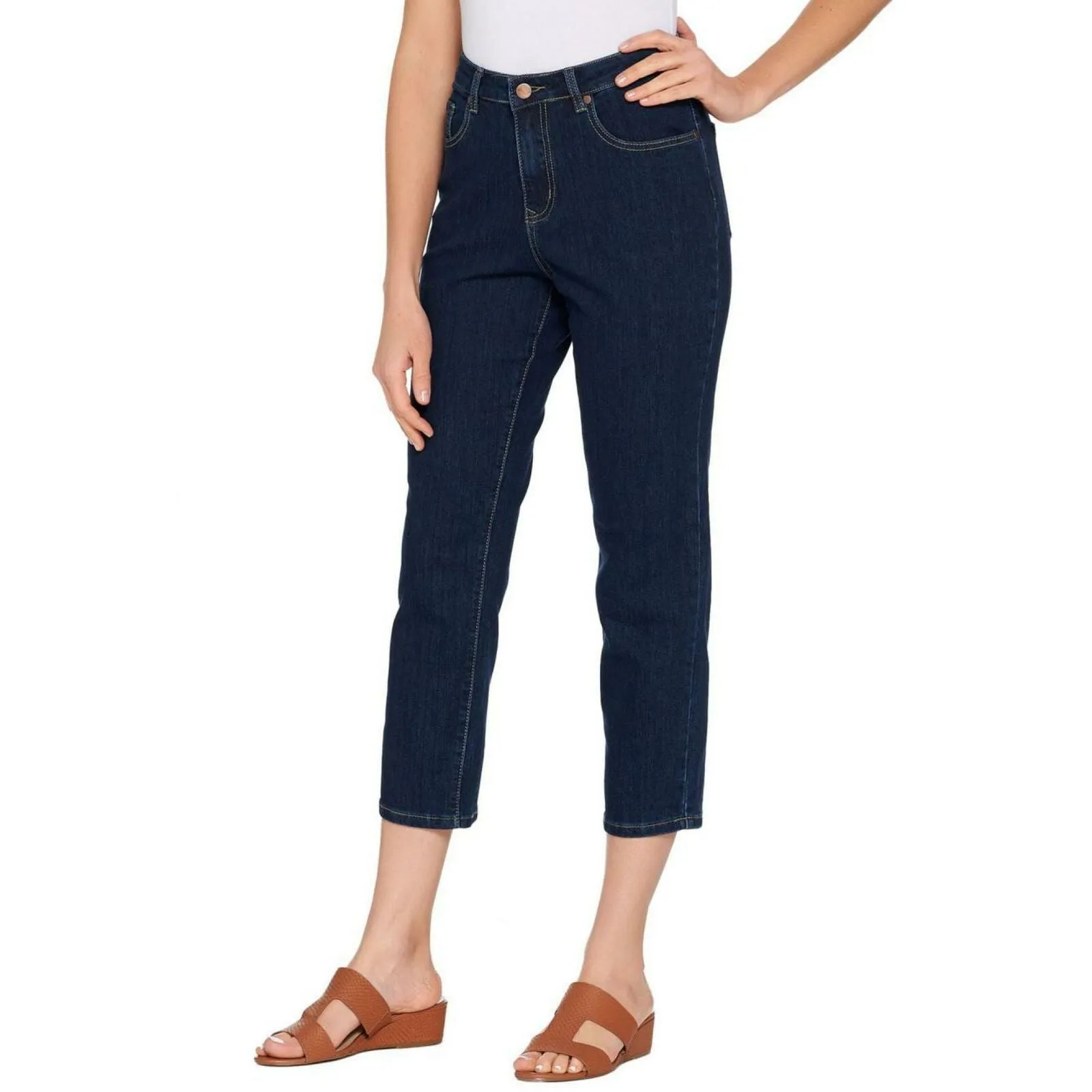 Brooke Shields Women's Timeless Slim Leg Crop Jeans