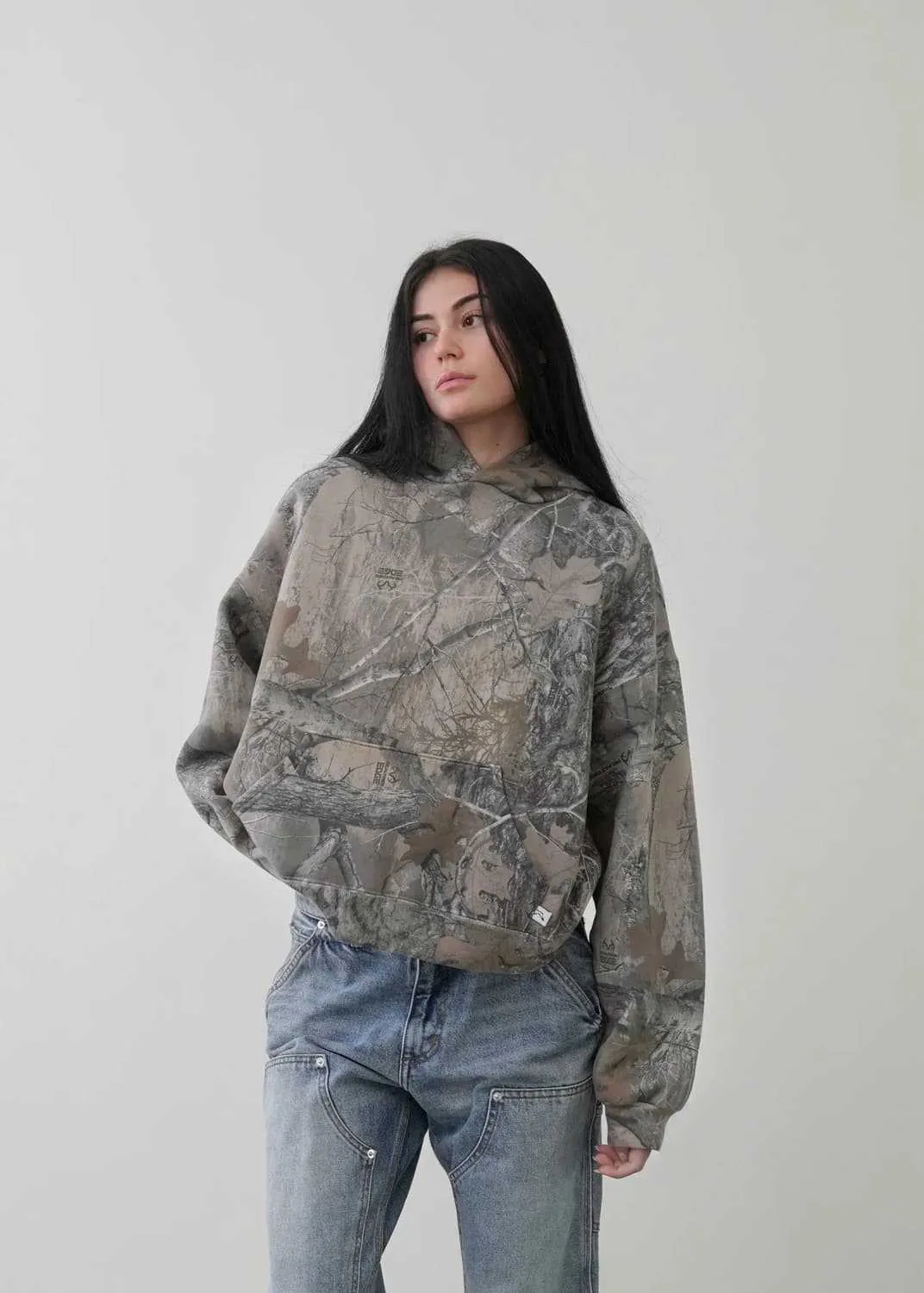 Camouflage Street Retro Hip Hop High Street Men's And Women's Same Loose Hooded Sweater