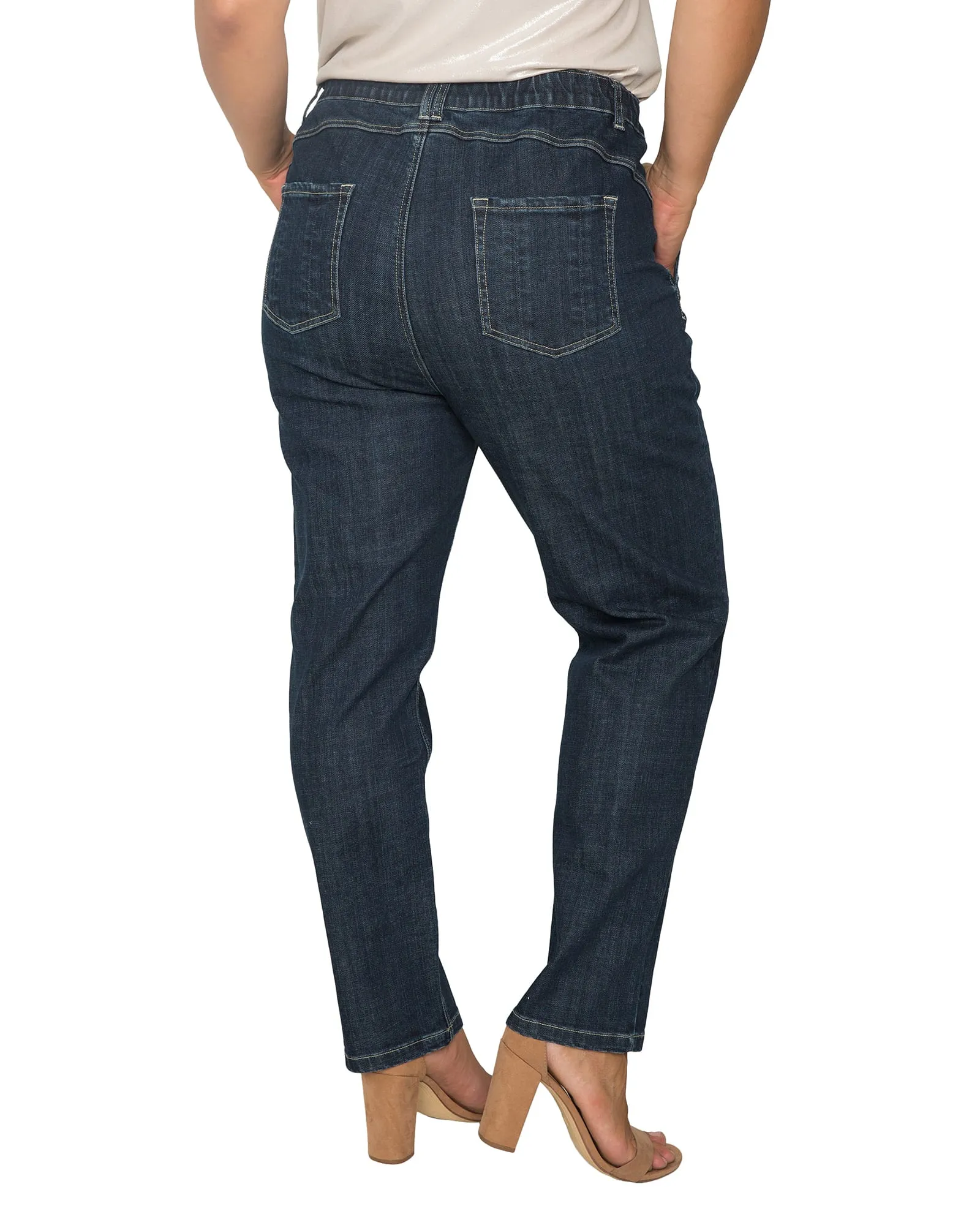 Carmen Slim Straight Jeans | Medium Blue