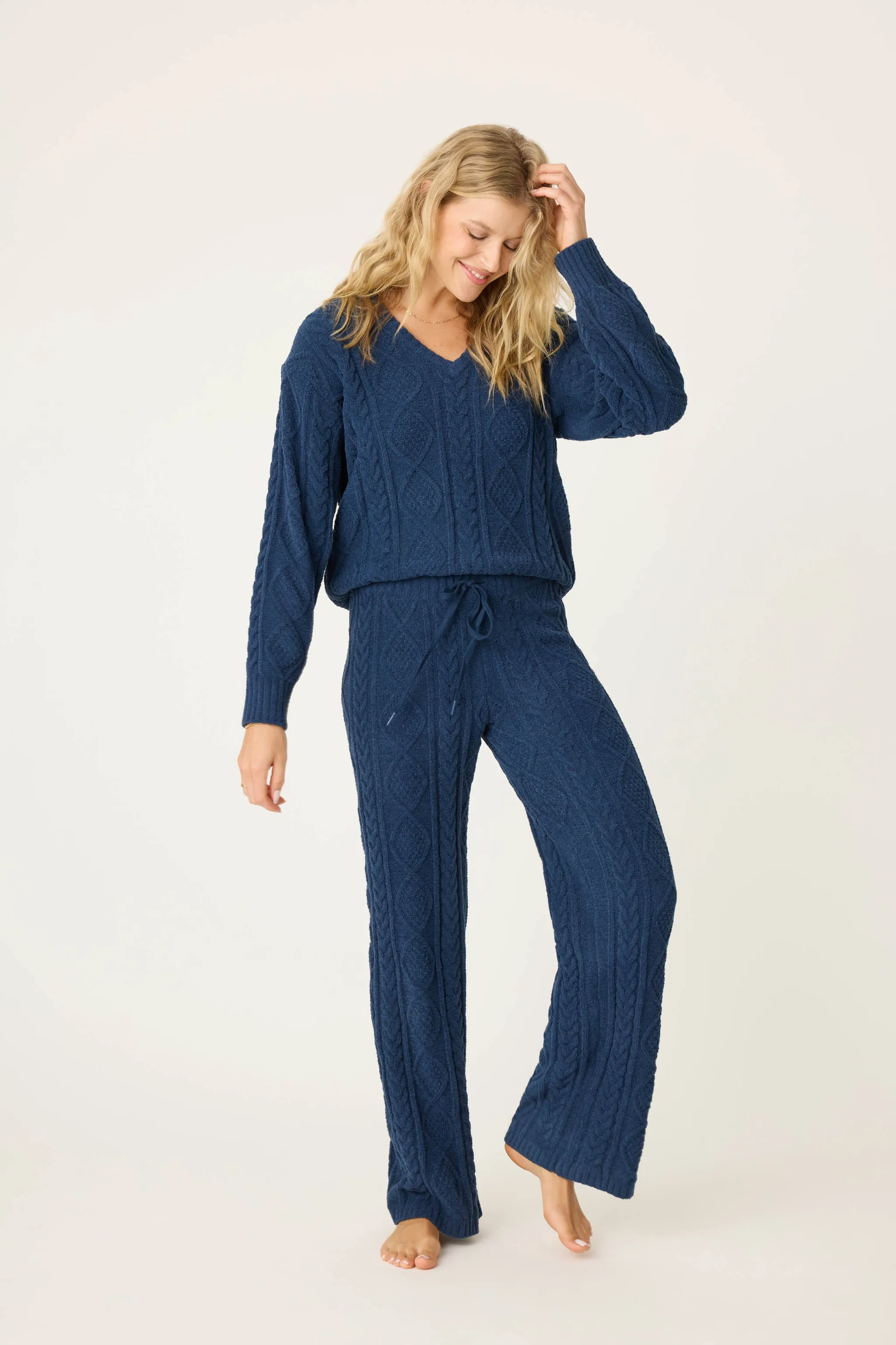 Chenille Cozy Cable Lounge PJ Set