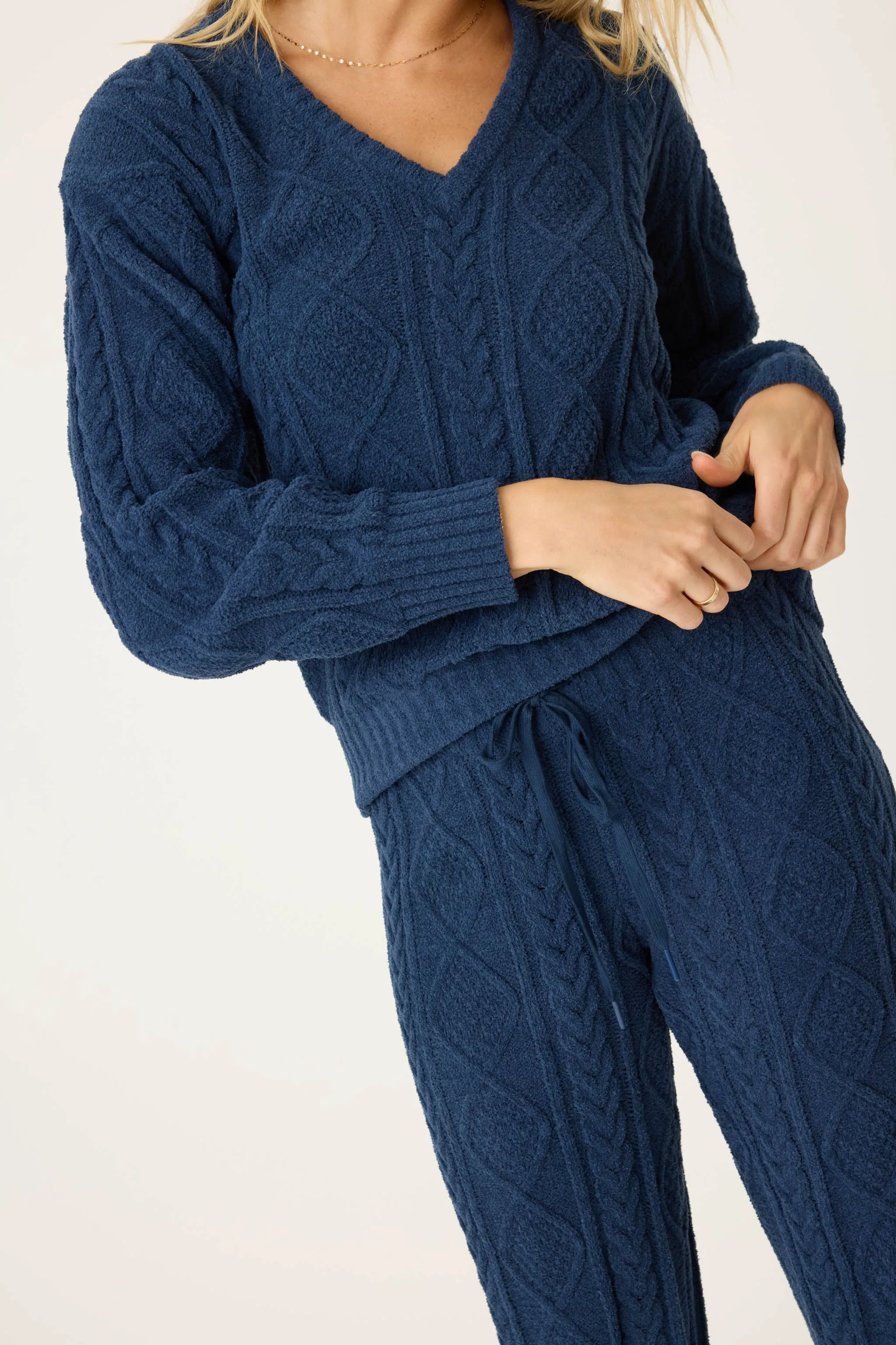 Chenille Cozy Cable Lounge PJ Set