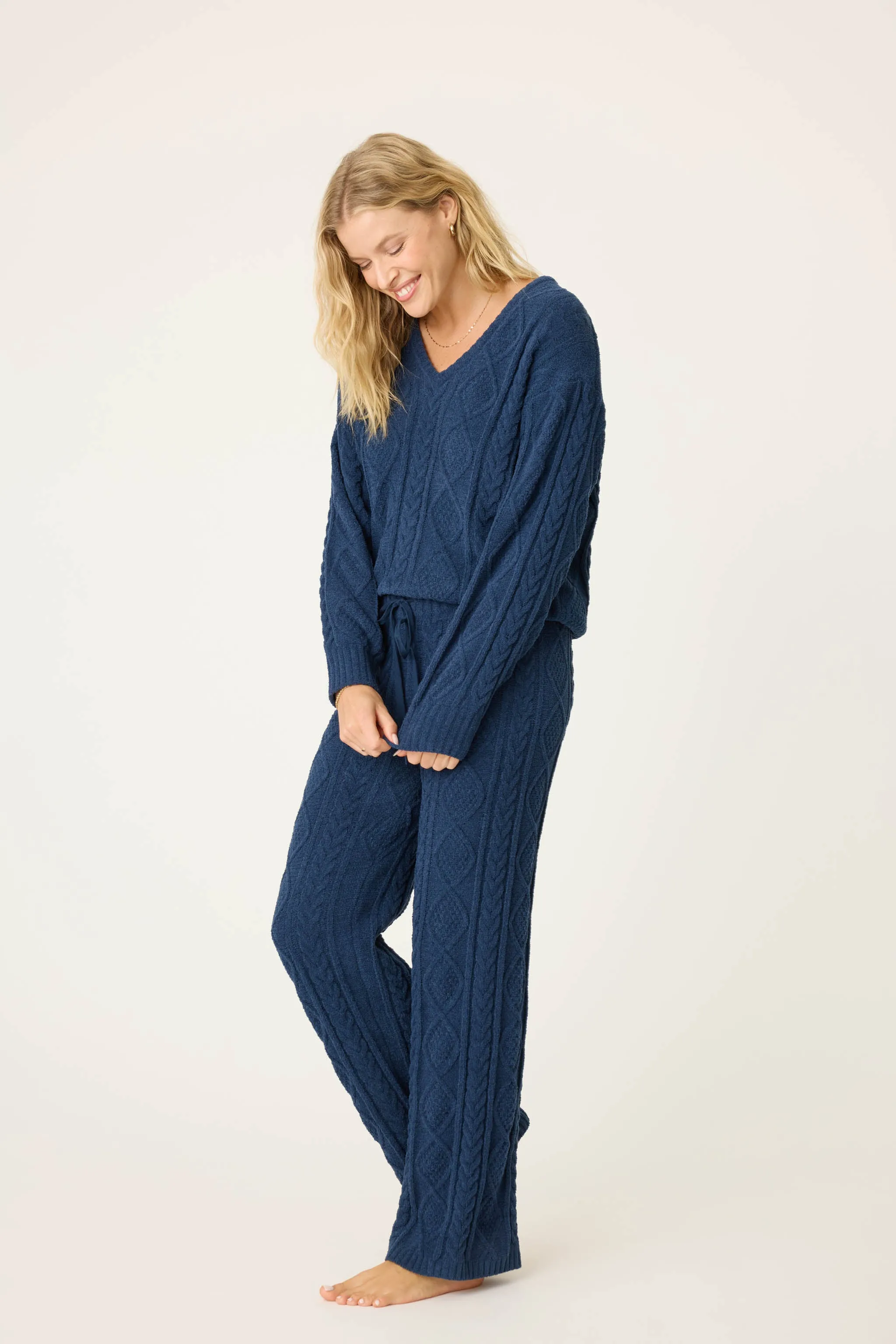 Chenille Cozy Cable Lounge PJ Set