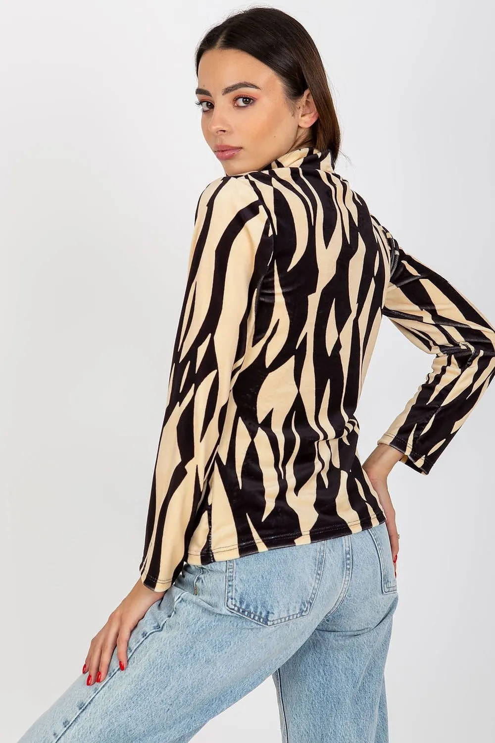 Chic Velour Blouse with Parisian Flair