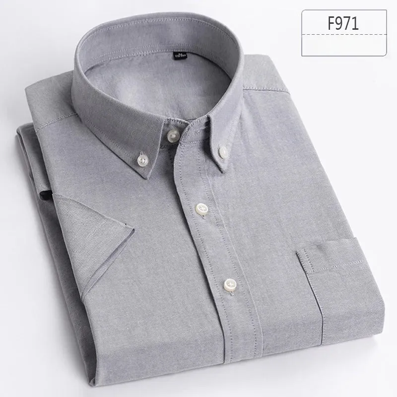 cotton summer short sleeve shirts for men slim fit Casual striped tops