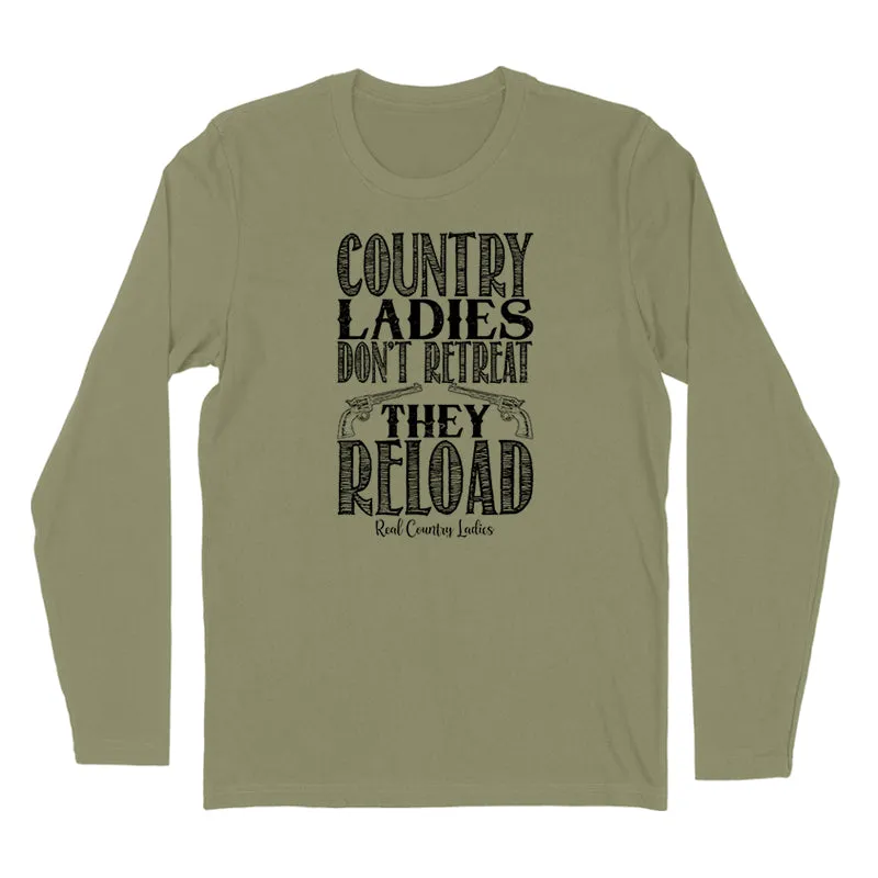 Country Ladies Don't Retreat Black Print Hoodies & Long Sleeves