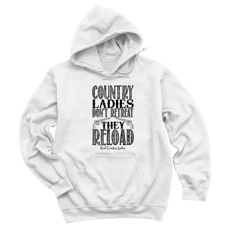 Country Ladies Don't Retreat Black Print Hoodies & Long Sleeves