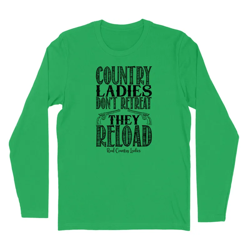 Country Ladies Don't Retreat Black Print Hoodies & Long Sleeves