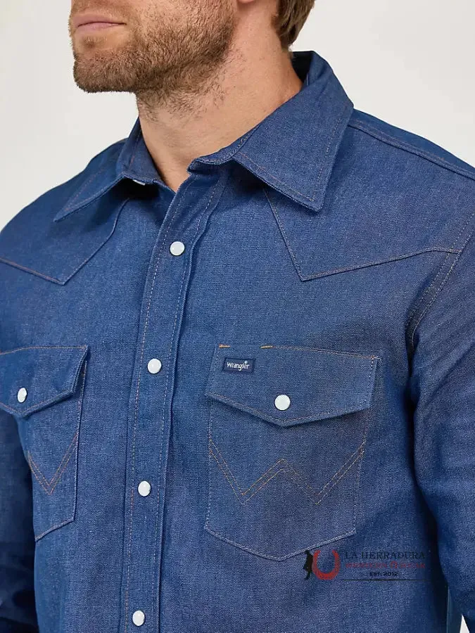 COWBOY CUT® WORK WESTERN RIGID DENIM LONG SLEEVE SHIRT - 1700