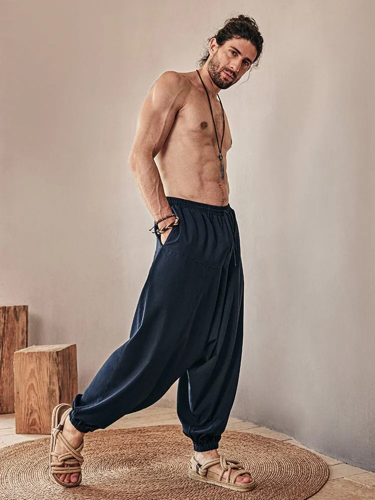 Cozy Linen Blend Harem Pants