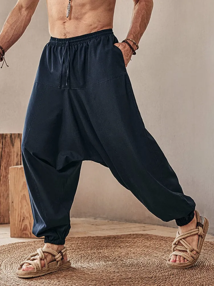 Cozy Linen Blend Harem Pants