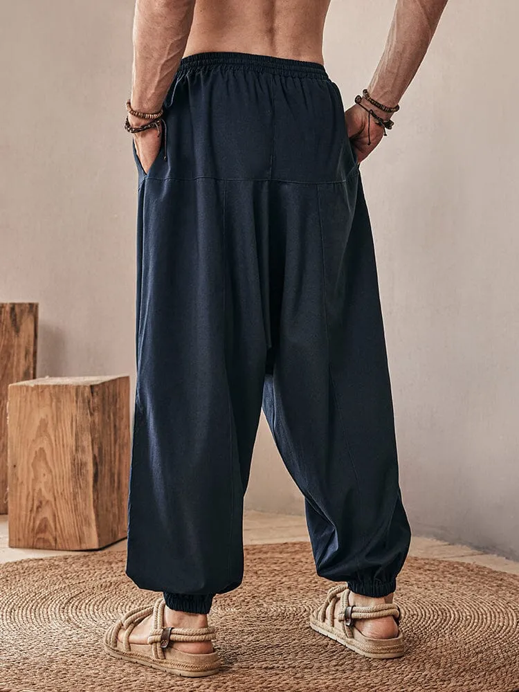 Cozy Linen Blend Harem Pants