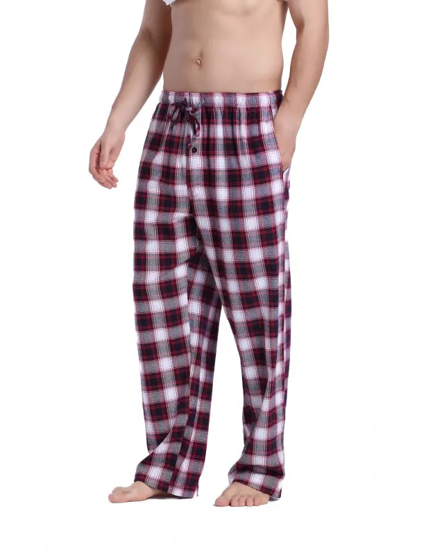 CYZ Men's 100% Cotton Super Soft Flannel Plaid Pajama Pants