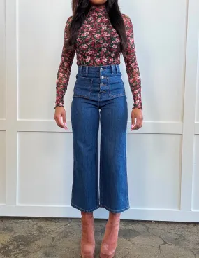 Gretta Button Fly High Waisted Jeans