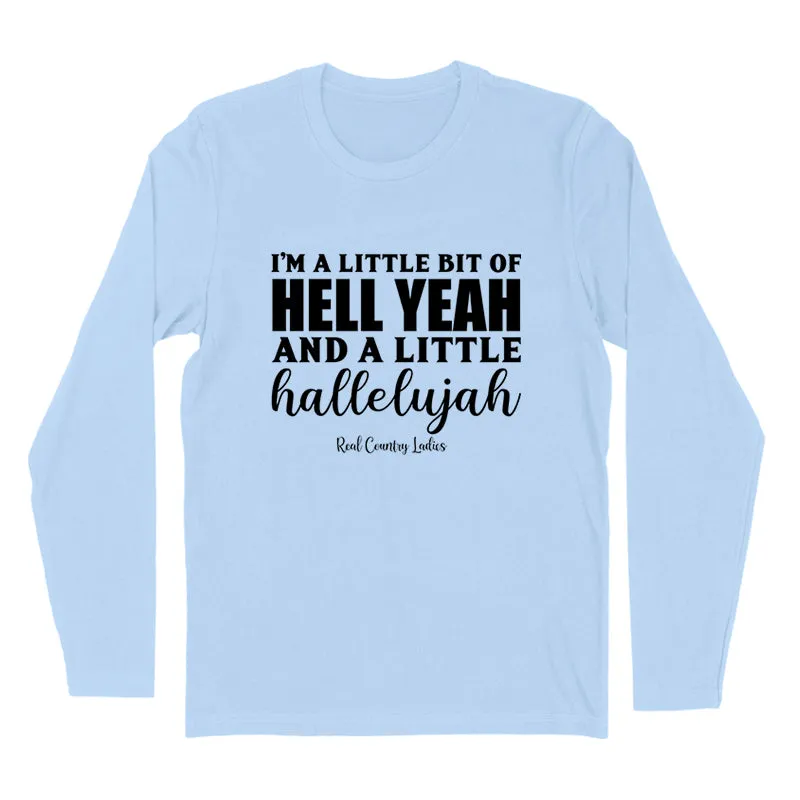 Hell Yeah And Hallelujah Black Print Hoodies & Long Sleeves