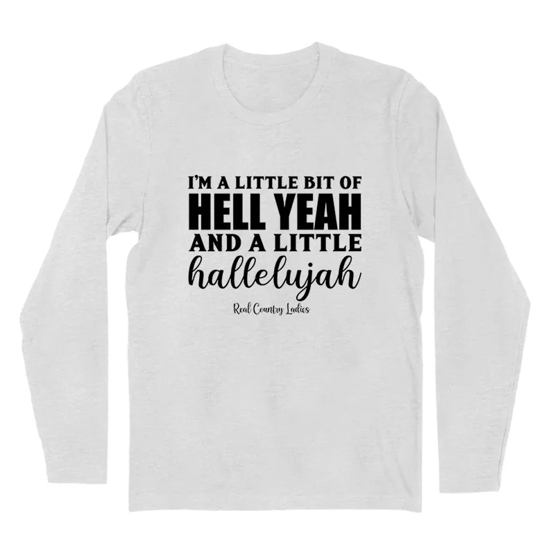 Hell Yeah And Hallelujah Black Print Hoodies & Long Sleeves