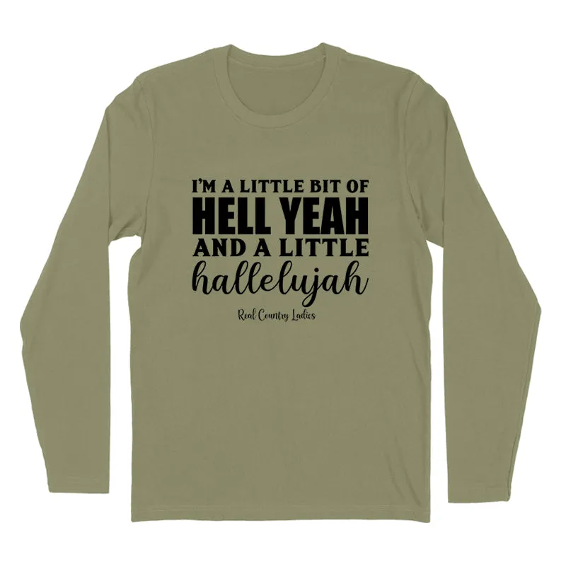 Hell Yeah And Hallelujah Black Print Hoodies & Long Sleeves