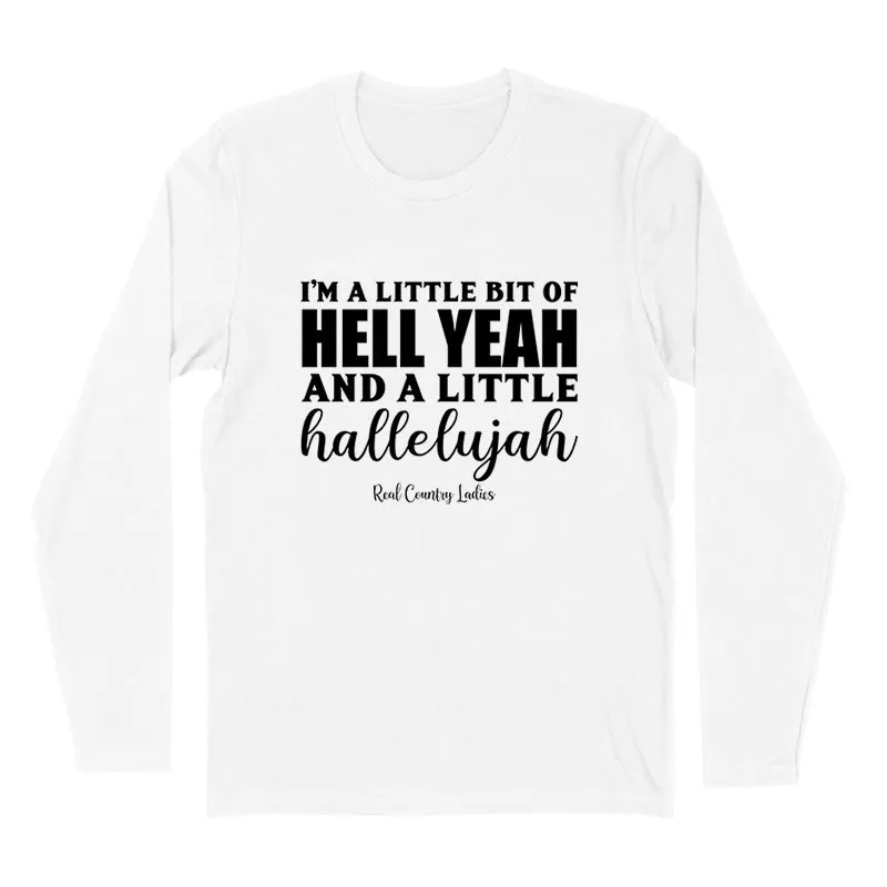 Hell Yeah And Hallelujah Black Print Hoodies & Long Sleeves