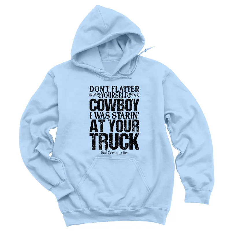 I Was Starin' At Your Truck Black Print Hoodies & Long Sleeves