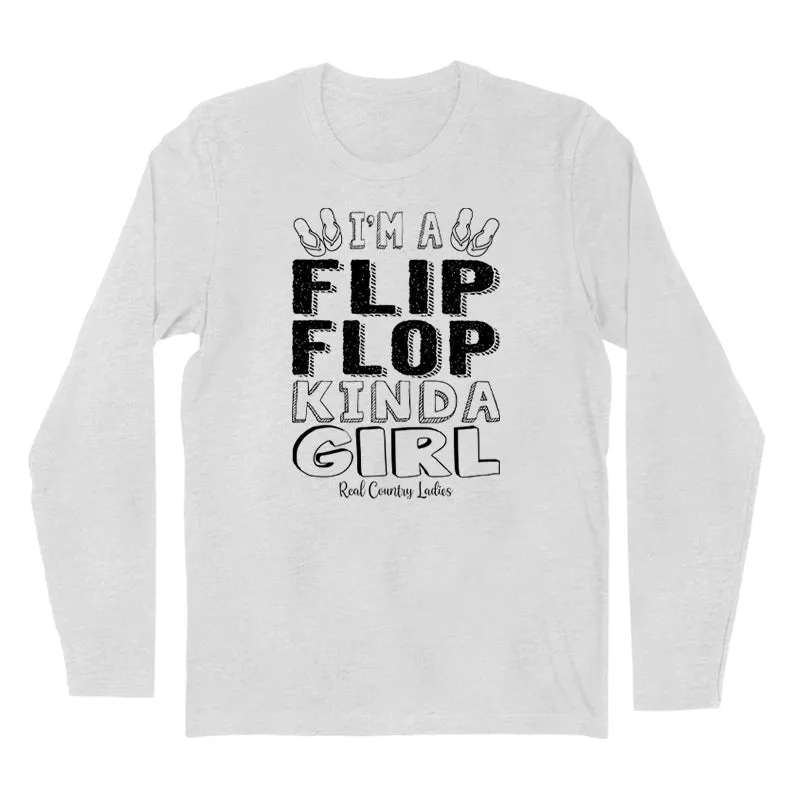 I'm A Flip Flop Kinda Girl Black Print Hoodies & Long Sleeves