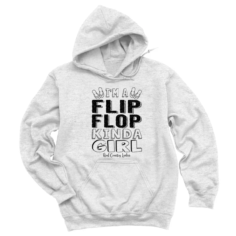 I'm A Flip Flop Kinda Girl Black Print Hoodies & Long Sleeves