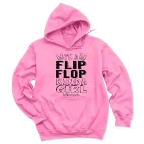 I'm A Flip Flop Kinda Girl Black Print Hoodies & Long Sleeves