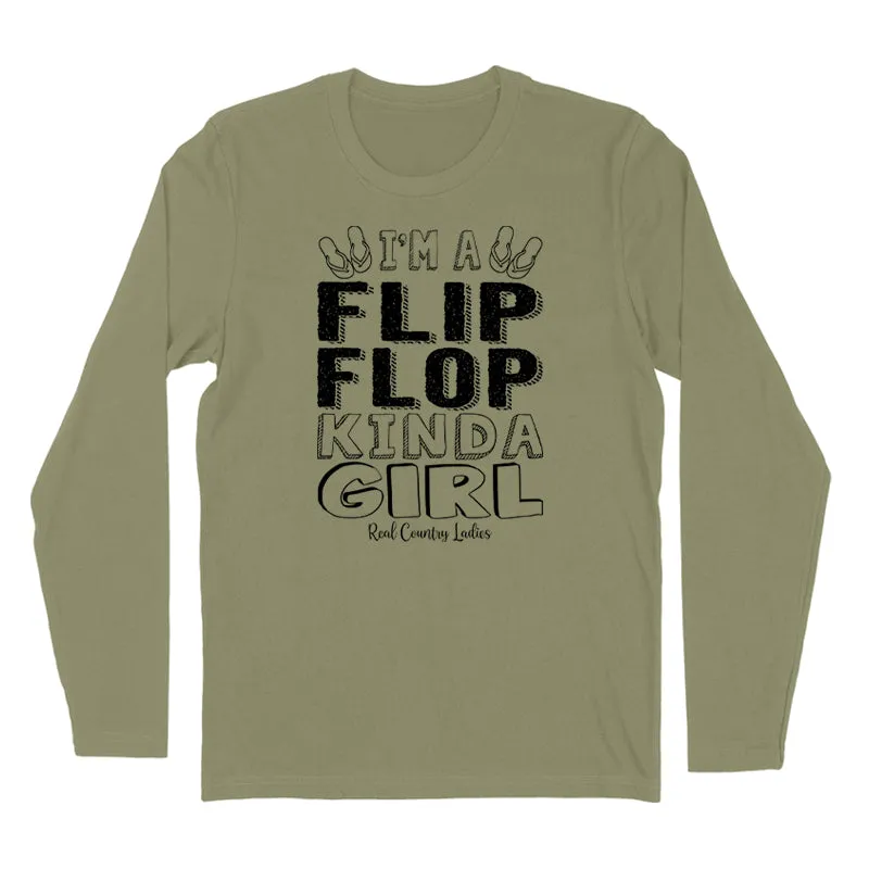 I'm A Flip Flop Kinda Girl Black Print Hoodies & Long Sleeves