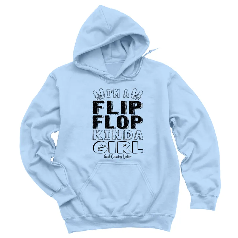 I'm A Flip Flop Kinda Girl Black Print Hoodies & Long Sleeves