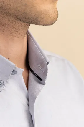 Light Grey Poplin Solid Shirt