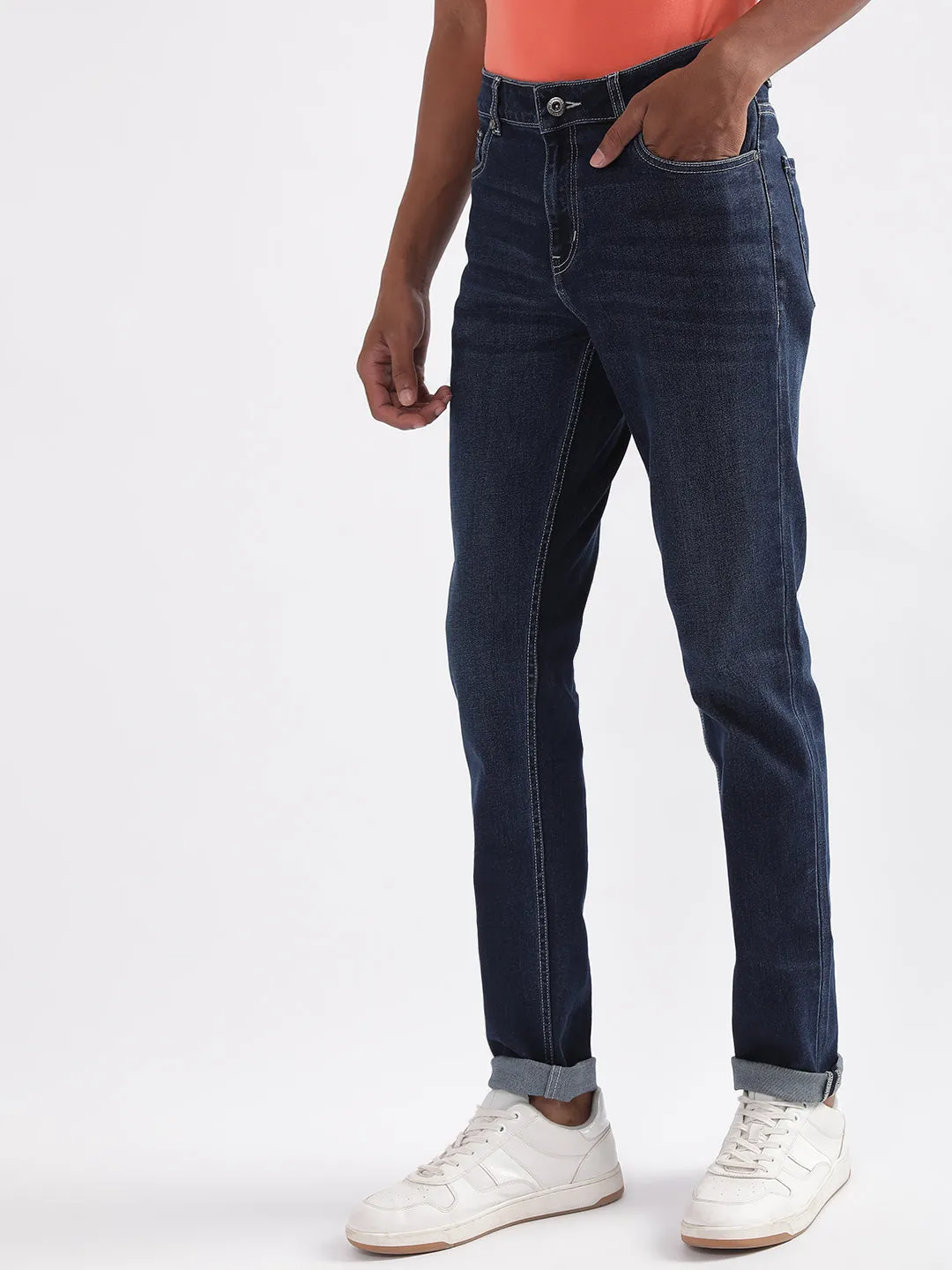 Lindbergh Men Blue Solid Skinny Fit Jeans