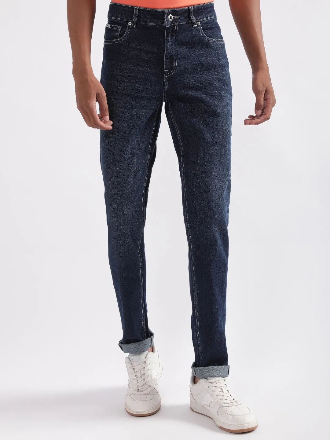 Lindbergh Men Blue Solid Skinny Fit Jeans