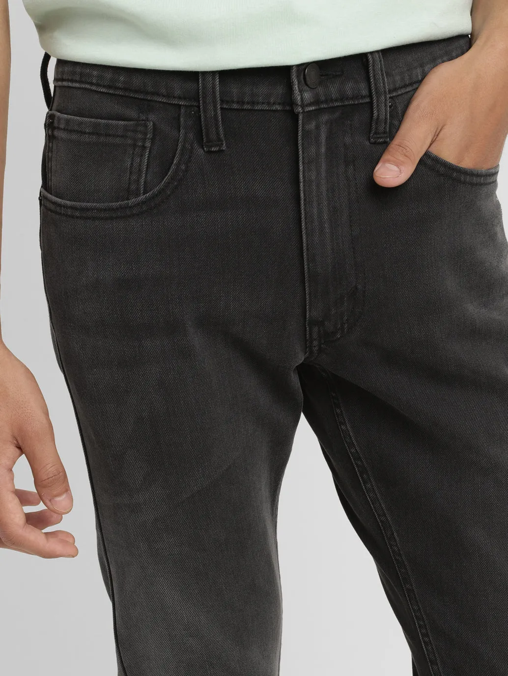 Men's Charcoal Skinny Taper Jeans