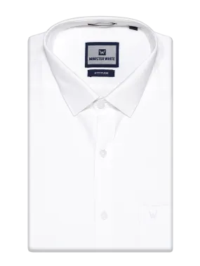 Mens Cotton Smart Fit White Shirt Attitude