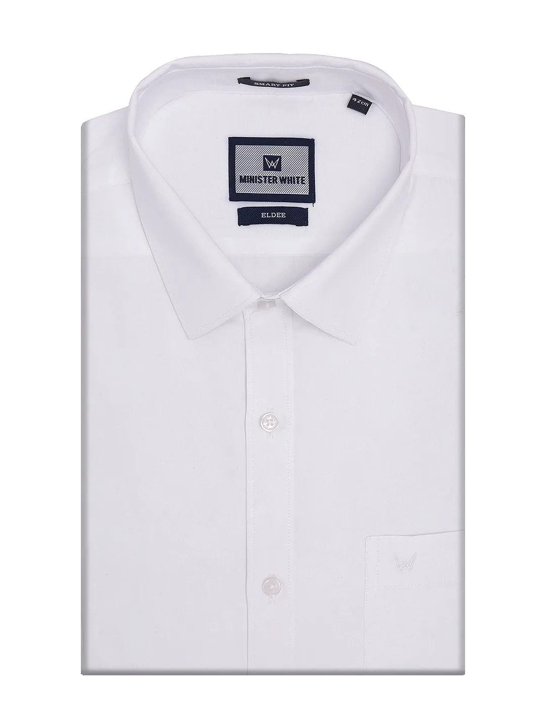 Mens Cotton Smart Fit White Shirt Eldee