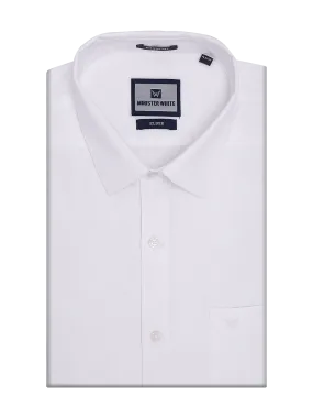 Mens Cotton Smart Fit White Shirt Eldee