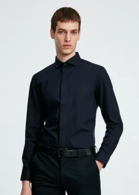 Men's Spring/Summer Slim Fit Lapel Long Sleeve Shirt