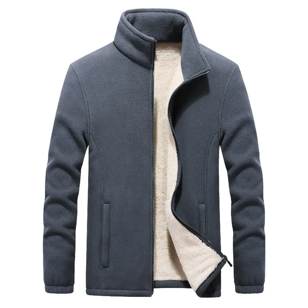 Mens Thick Fleece Jackets Men Outwear Sportswear Wool Liner Warm Jackets Coats Man Thermal Coat Men Winter Coat