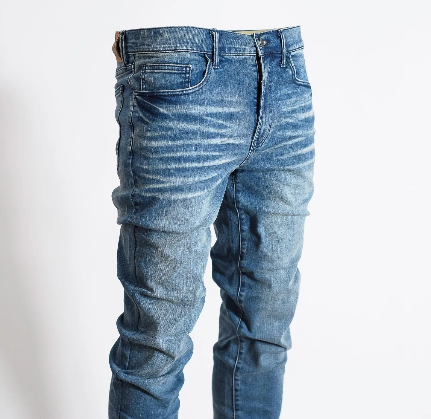 Men's Washed Denim Jeans