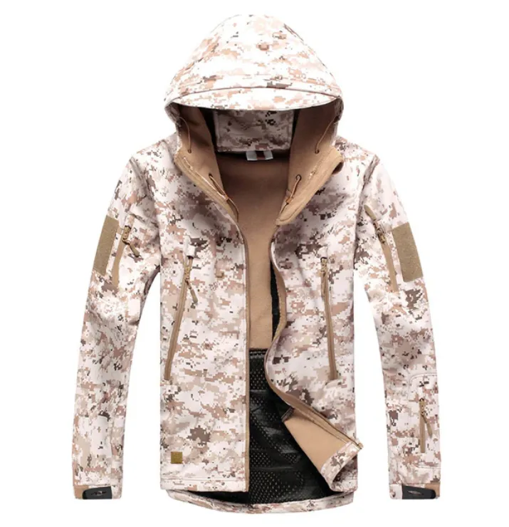 Men's Winter Waterproof Camouflage Hooded Coat