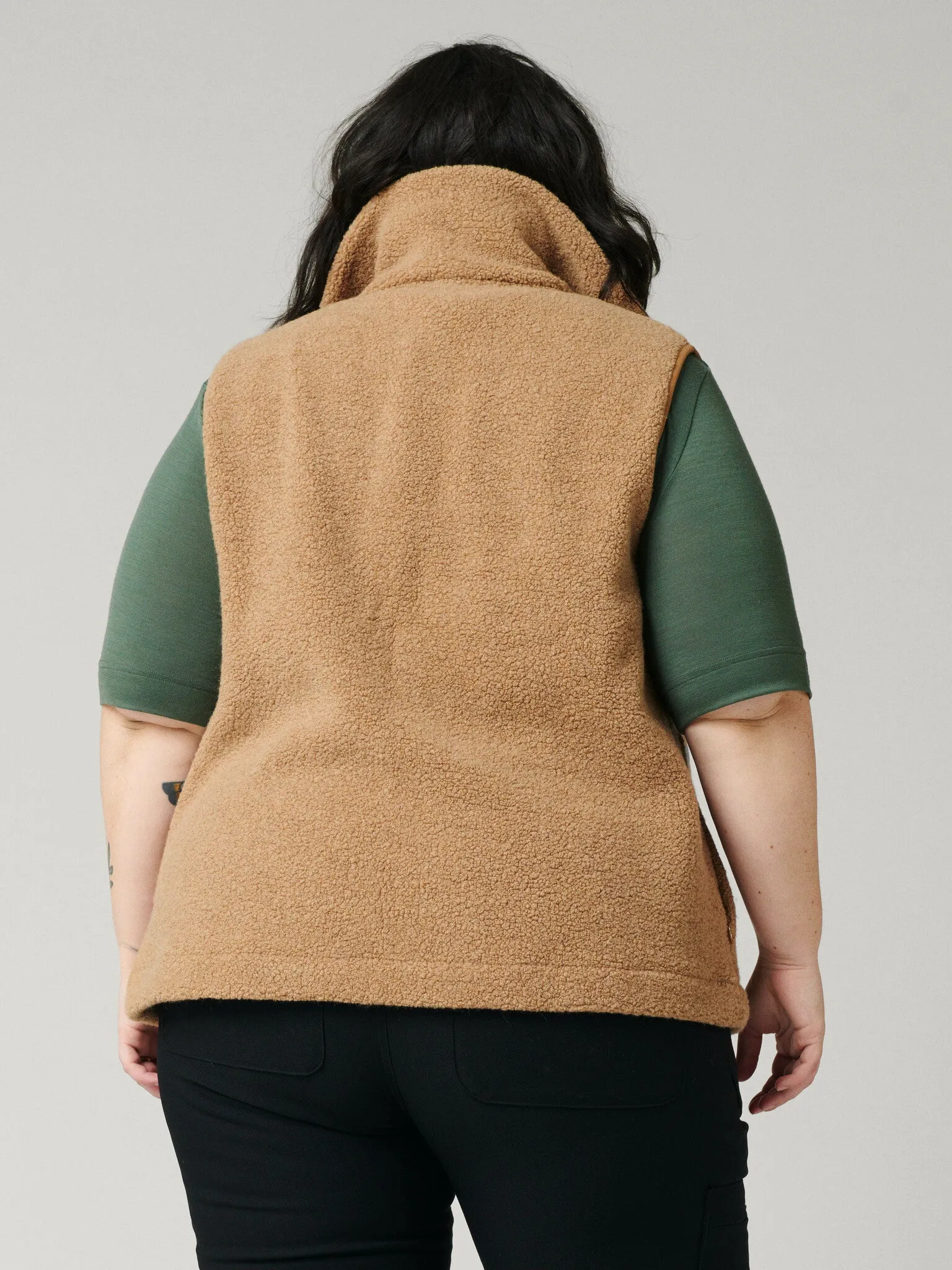 Minna Wool Fleece Vest Camel