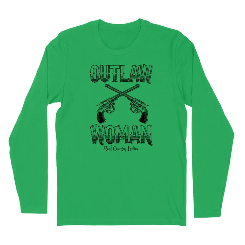 Outlaw Woman Black Print Hoodies & Long Sleeves