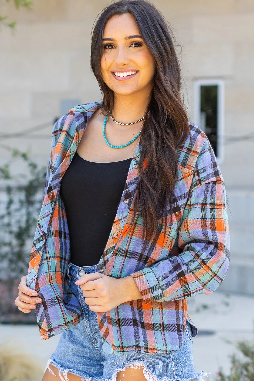 Plaid Print Loose Vintage Shirt