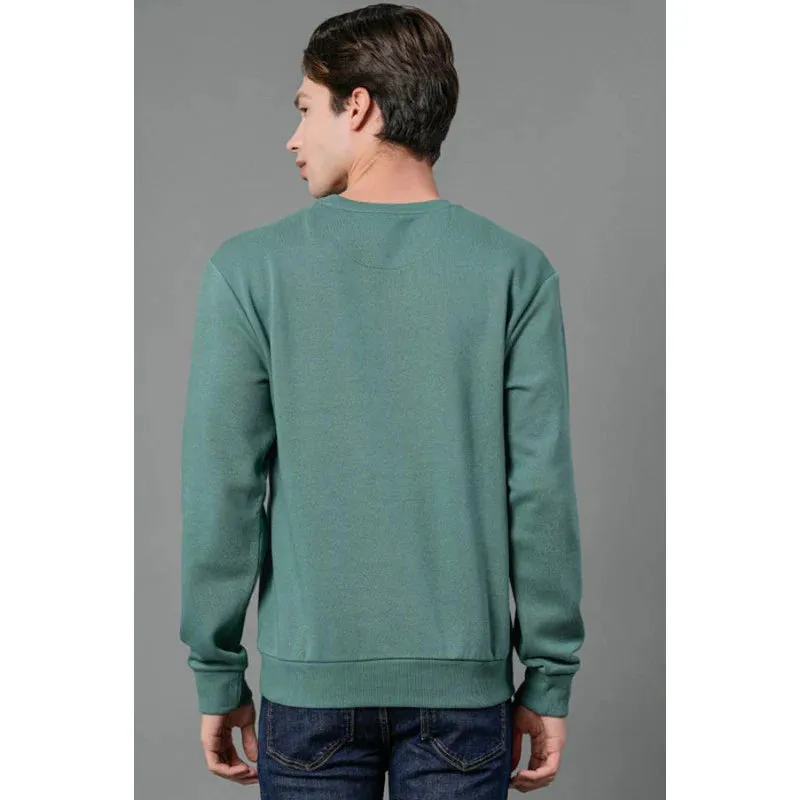 RedTape Men's Slate Green Graphic Print Sweatshirt