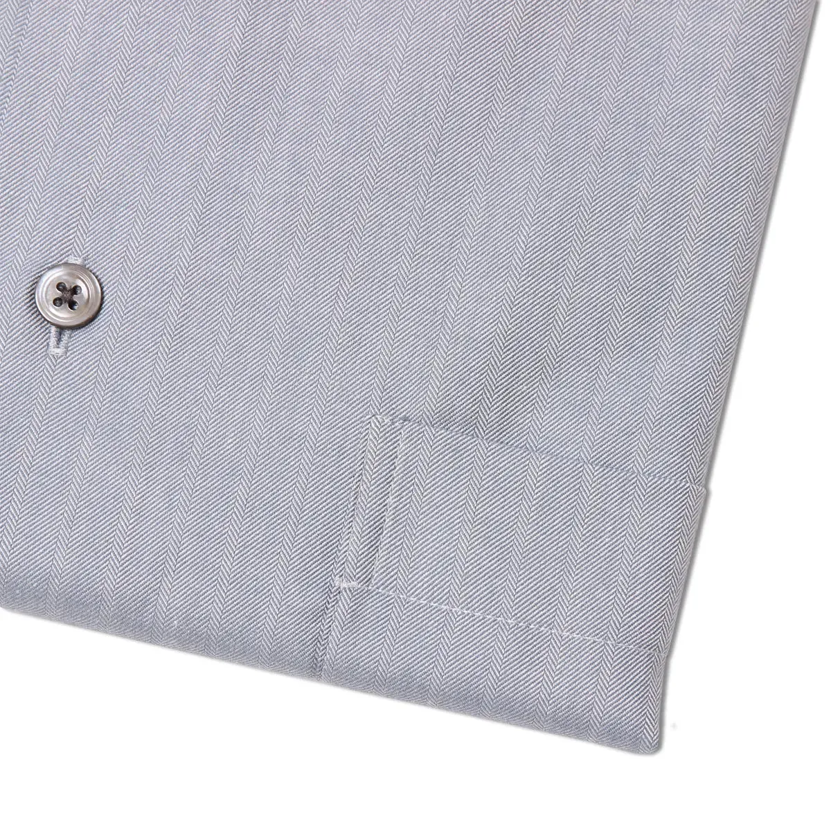 Silver Blue Long Sleeve Cotton Shirt